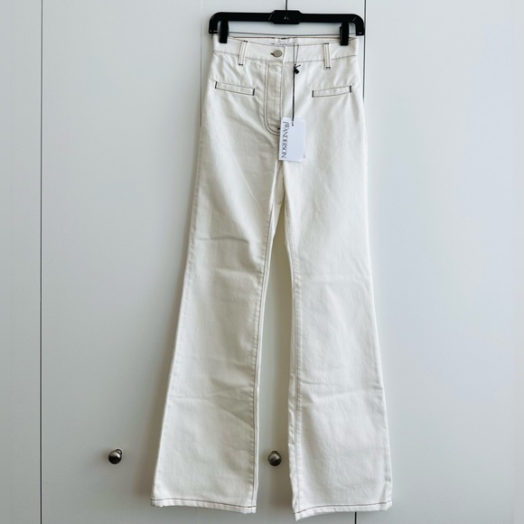 JW Anderson Slim Flare Trouser in Off White NWT - Picture 10 of 13